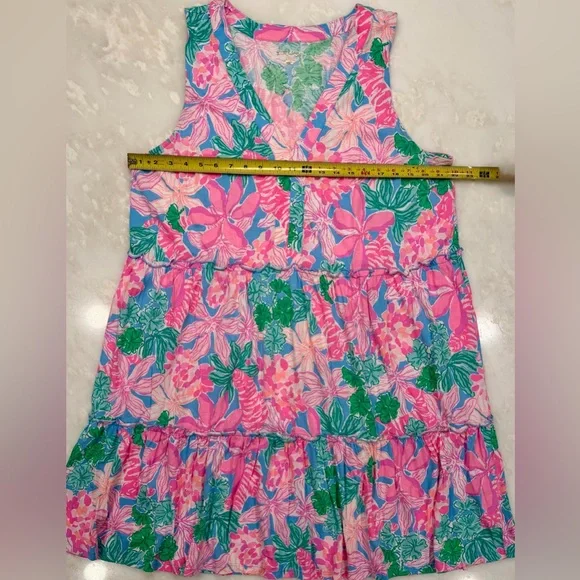 Lilly Pulitzer Lorina V-Neck Dress “Multi Lions Lair” Sz. XXL - Picture 12 of 16